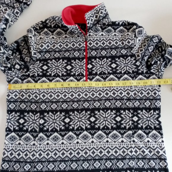 Lands End snowflake Print fleece jacket - Picture 4 of 6